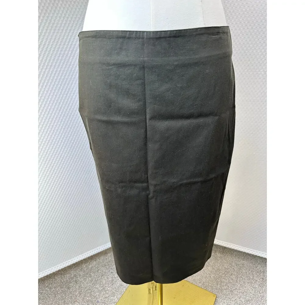GUCCI chocolate Brown Zip Piano Pencil Skirt Medium 44 New retro rockabilly